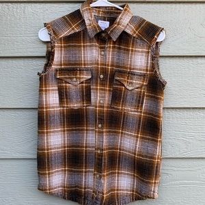 RVCA tank flannel brown
